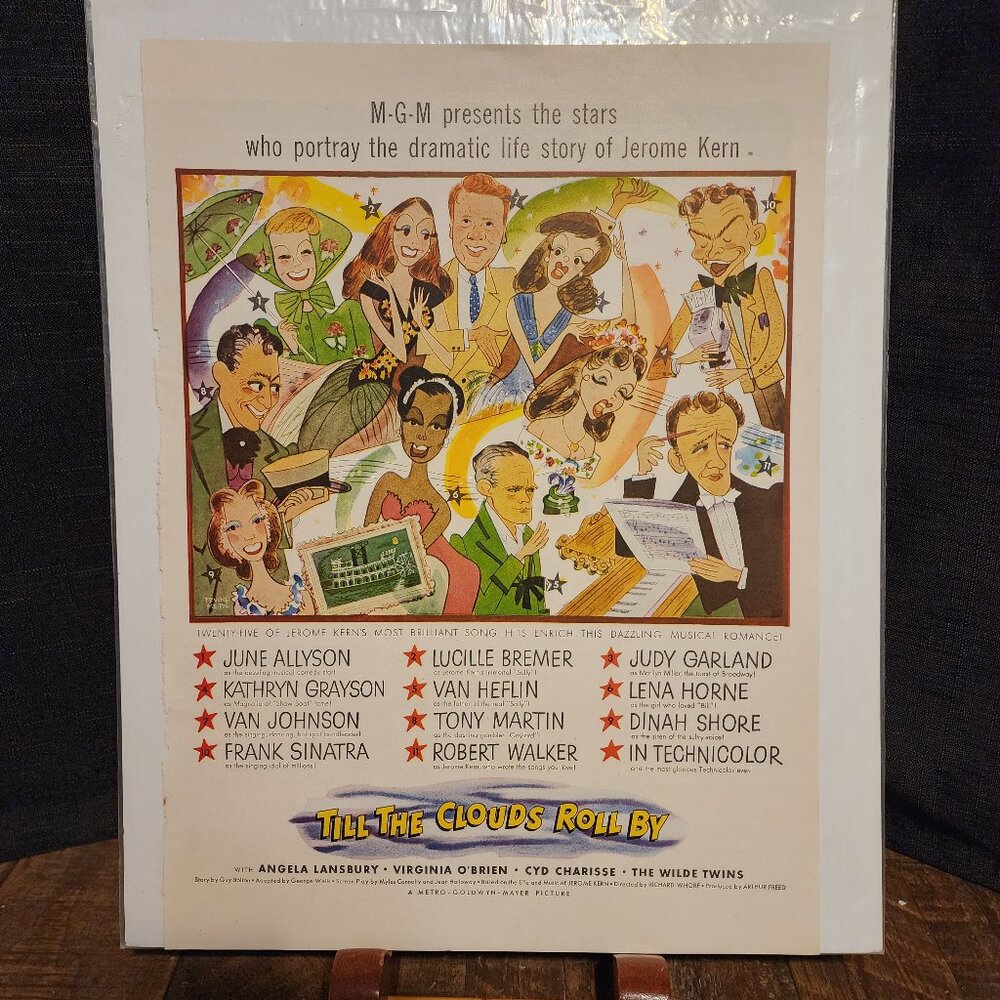Vintage Movie Advertising - Till the Clouds Roll By 1946